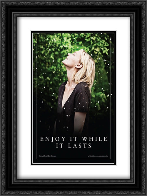 Melancholia 18x24 Black Ornate Wood Framed Movie Poster with Double Matting