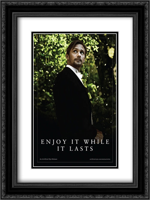 Melancholia 18x24 Black Ornate Wood Framed Movie Poster with Double Matting