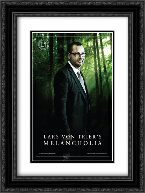 Melancholia 18x24 Black Ornate Wood Framed Movie Poster with Double Matting