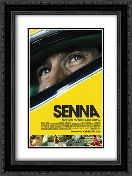 Senna 18x24 Black Ornate Wood Framed Movie Poster with Double Matting