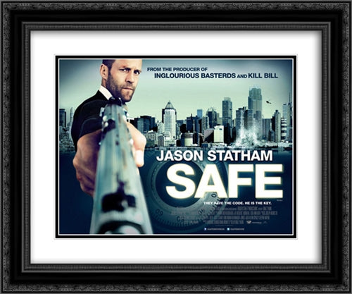 Safe 24x20 Black Ornate Wood Framed Movie Poster with Double Matting