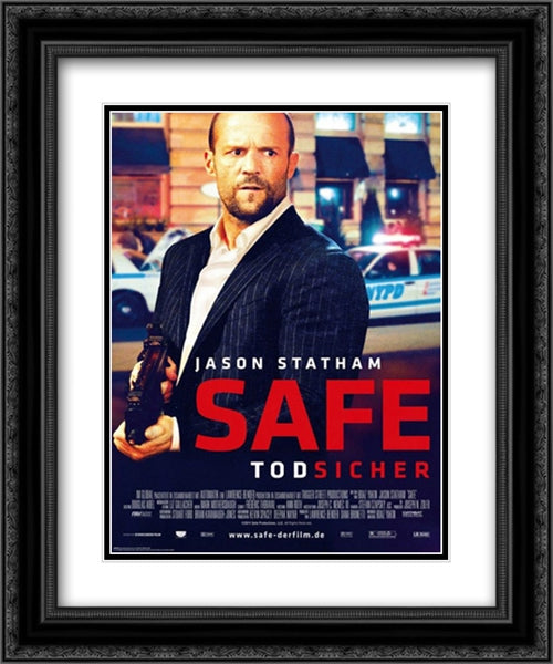 Safe 20x24 Black Ornate Wood Framed Movie Poster with Double Matting