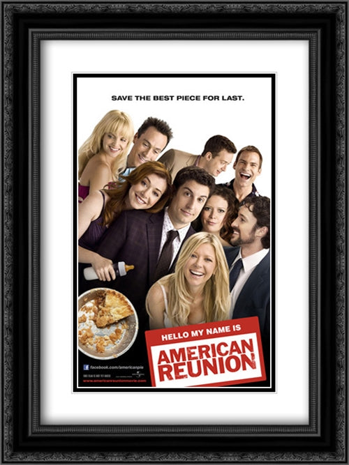 American Pie Reunion 18x24 Black Ornate Wood Framed Movie Poster with Double Matting