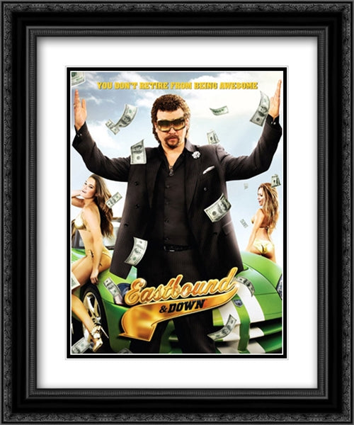 Eastbound and Down TV Series Show 20x24 Black Ornate Wood Framed Movie Poster with Double Matting