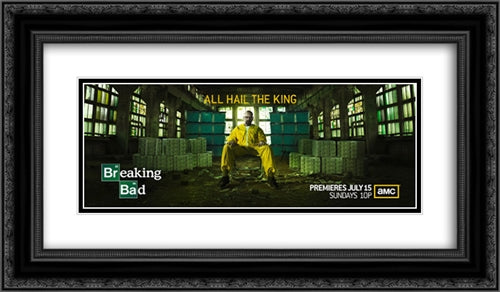 Breaking Bad TV Series Show 24x14 Black Ornate Wood Framed Movie Poster with Double Matting