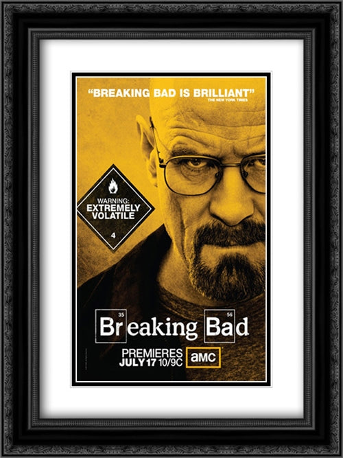 Breaking Bad TV Series Show 18x24 Black Ornate Wood Framed Movie Poster with Double Matting