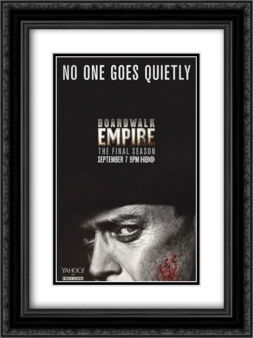 Boardwalk Empire TV Series Show 18x24 Black Ornate Wood Framed Movie Poster with Double Matting