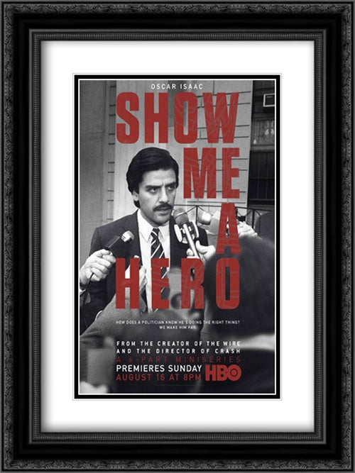 Narcos TV Series Show 18x24 Black Ornate Wood Framed Movie Poster with Double Matting