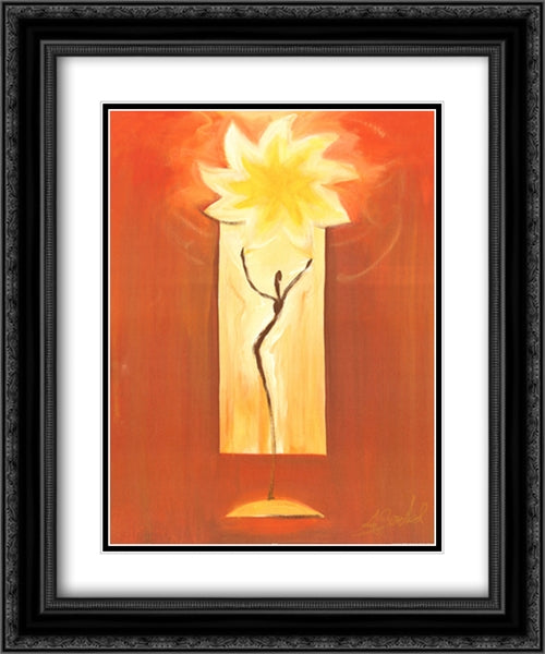 Sun Dance 2x Matted 20x24 Black Ornate Wood Framed Art Print Poster with Double Matting by Gockel, Alfred