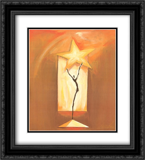 Star Dance 2x Matted 20x24 Black Ornate Wood Framed Art Print Poster with Double Matting by Gockel, Alfred