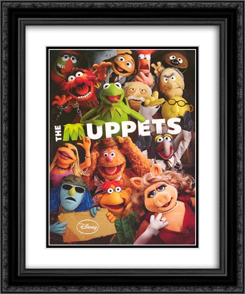 Muppet Show (Cast) 20x24 Black Ornate Wood Framed Movie Poster with Double Matting