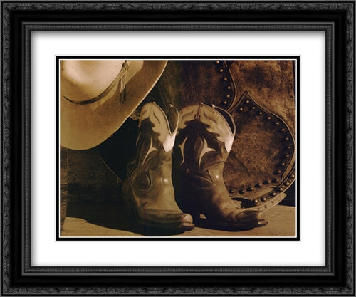 End of the Day 18x21 Black Ornate Wood Framed Art Print Poster with Double Matting by Dawson, Robert