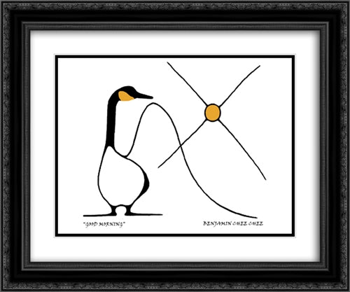 Good Morning 22x18 Black Ornate Wood Framed Art Print Poster with Double Matting by Chee Chee, Benjamin