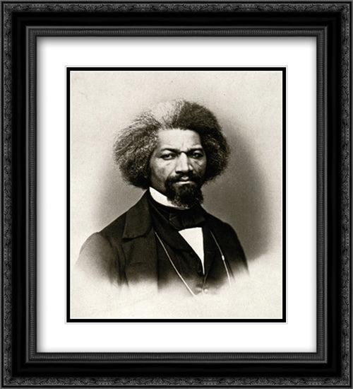 Frederick Douglass 21x24 Black Ornate Wood Framed Art Print Poster with Double Matting by American History