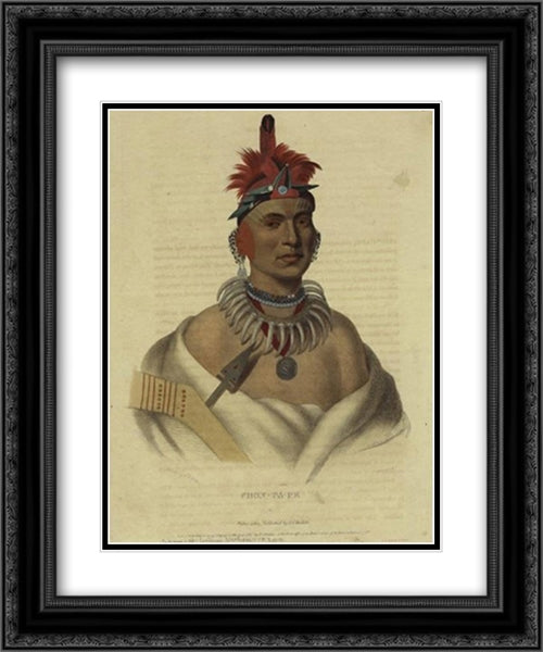 Chon-Ca-Pe 17x23 Black Ornate Wood Framed Art Print Poster with Double Matting by King, C.B.