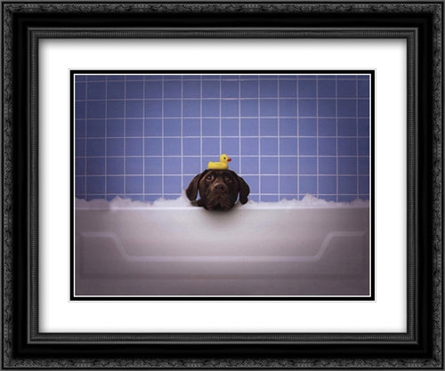 Stinky 22x19 Black Ornate Wood Framed Art Print Poster with Double Matting by Schmidt, Tim