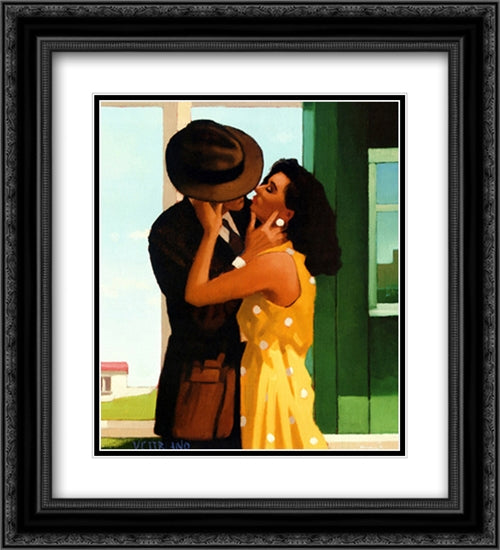 The Last Great Romantic 2x Matted 20x24 Black Ornate Wood Framed Art Print Poster with Double Matting by Vettriano, Jack
