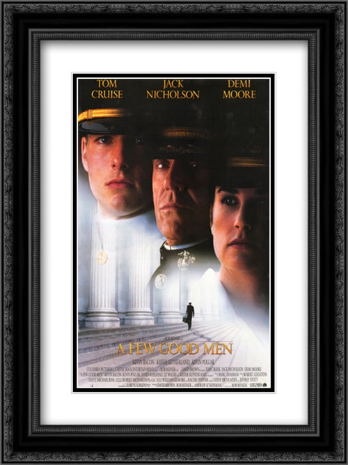 A Few Good Men 18x24 Black Ornate Wood Framed Movie Poster with Double Matting