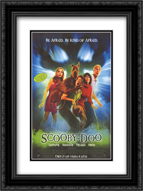 Scooby-Doo 18x24 Black Ornate Wood Framed Movie Poster with Double Matting