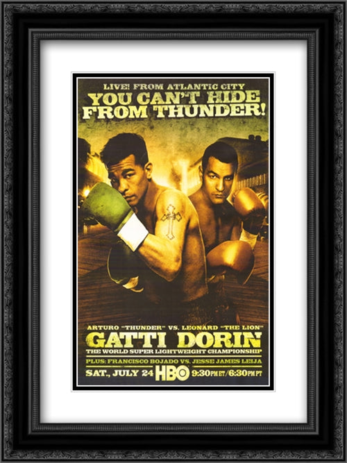 Arturo Gatti vs Dorin 18x24 Black Ornate Wood Framed Movie Poster with Double Matting