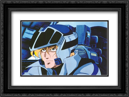Robotech: Roy Fokker 24x18 Black Ornate Wood Framed Movie Poster with Double Matting