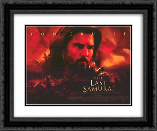The Last Samurai 24x20 Black Ornate Wood Framed Movie Poster with Double Matting