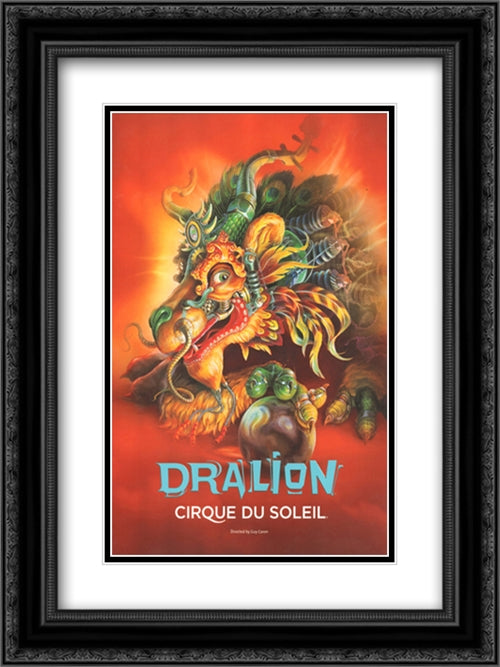 Cirque du Soleil - Dralion 18x24 Black Ornate Wood Framed Movie Poster with Double Matting