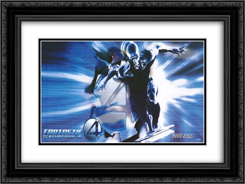 Fantastic Four: Rise of the Silver Surfer 24x18 Black Ornate Wood Framed Movie Poster with Double Matting
