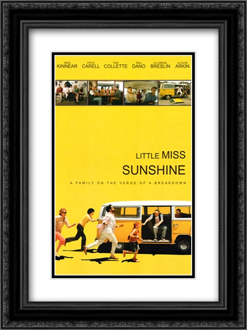 Little Miss Sunshine 18x24 Black Ornate Wood Framed Movie Poster with Double Matting