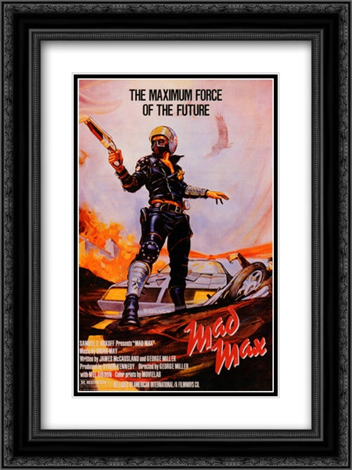 Mad Max 18x24 Black Ornate Wood Framed Movie Poster with Double Matting