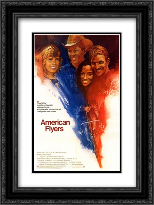 American Flyers 18x24 Black Ornate Wood Framed Movie Poster with Double Matting
