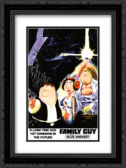 Family Guy 18x24 Black Ornate Wood Framed Movie Poster with Double Matting