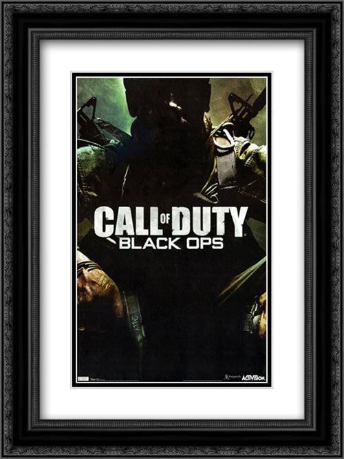 Call of Duty 18x24 Black Ornate Wood Framed Movie Poster with Double Matting