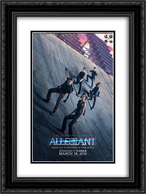 The Divergent Series Allegiant 18x24 Black Ornate Wood Framed Movie Poster with Double Matting