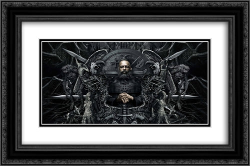 The Last Witch Hunter 24x16 Black Ornate Wood Framed Movie Poster with Double Matting