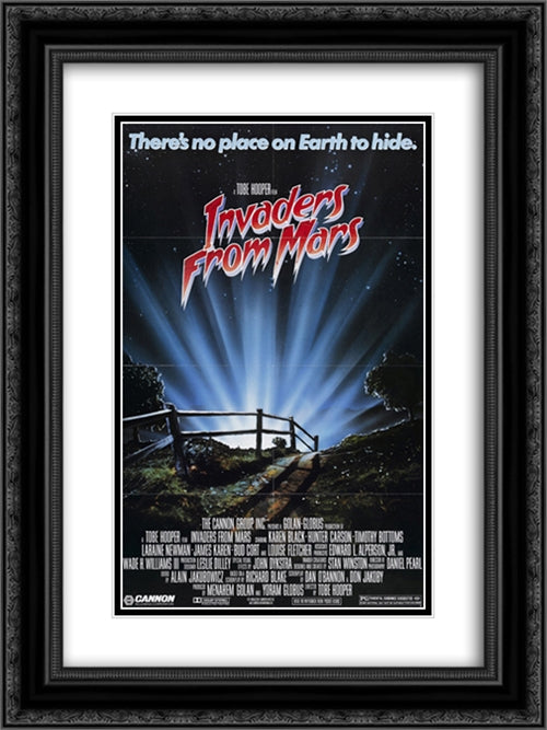 Invaders from Mars 18x24 Black Ornate Wood Framed Movie Poster with Double Matting