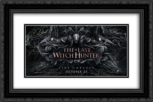 The Last Witch Hunter 24x16 Black Ornate Wood Framed Movie Poster with Double Matting