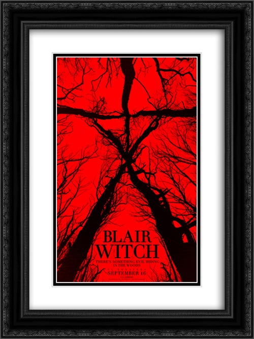 Blair Witch 18x24 Black Ornate Wood Framed Movie Poster with Double Matting