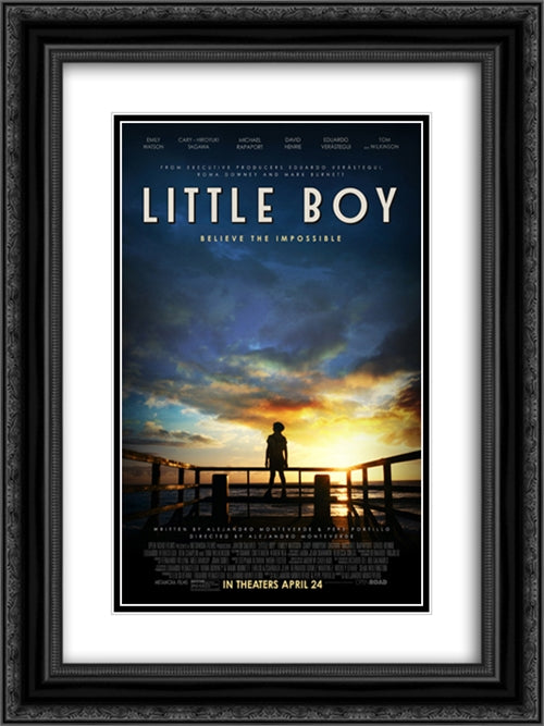 Little Boy 18x24 Black Ornate Wood Framed Movie Poster with Double Matting