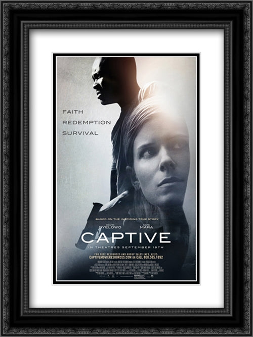 Captive 18x24 Black Ornate Wood Framed Movie Poster with Double Matting