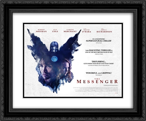 The Messenger 24x20 Black Ornate Wood Framed Movie Poster with Double Matting