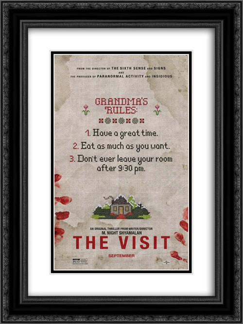 The Visit 18x24 Black Ornate Wood Framed Movie Poster with Double Matting