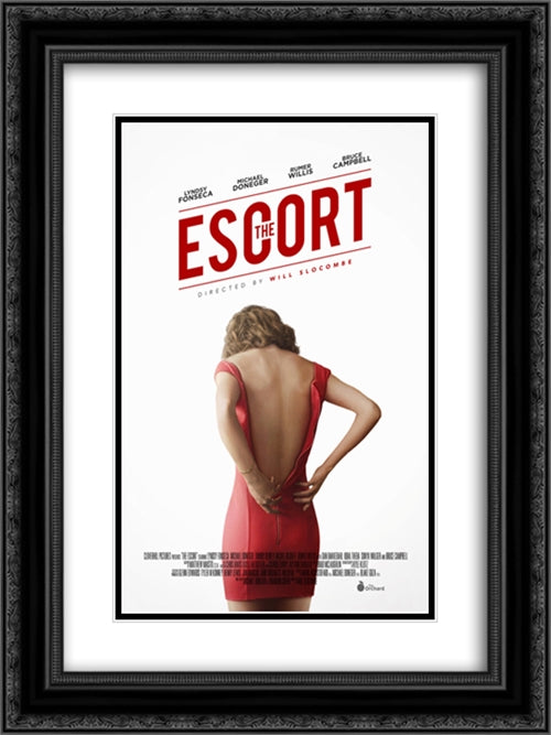 The Escort 18x24 Black Ornate Wood Framed Movie Poster with Double Matting