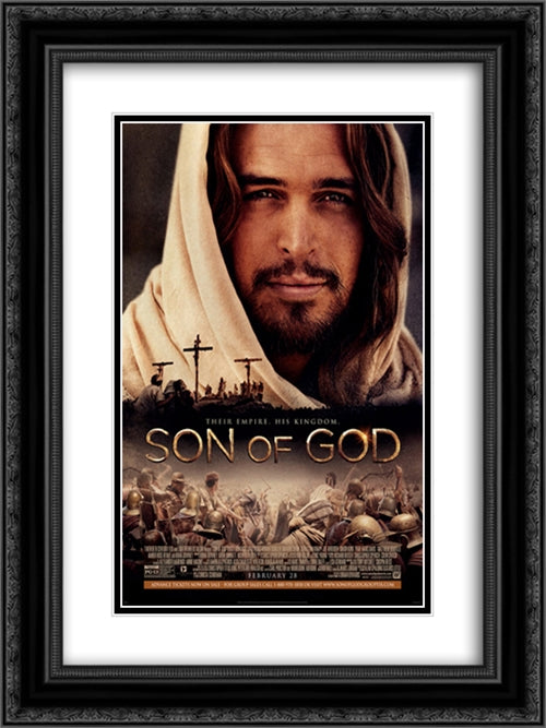 Son of God 18x24 Black Ornate Wood Framed Movie Poster with Double Matting