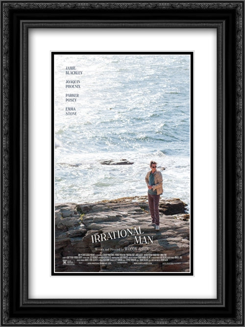 Irrational Man 18x24 Black Ornate Wood Framed Movie Poster with Double Matting