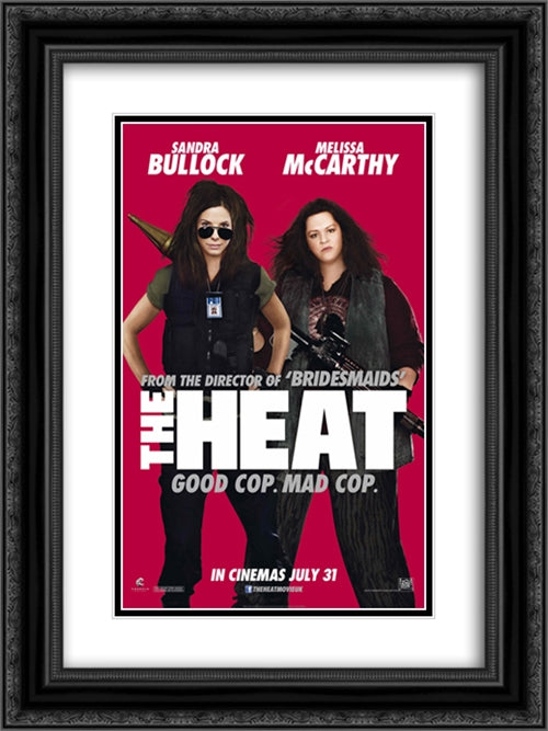 The Heat 18x24 Black Ornate Wood Framed Movie Poster with Double Matting