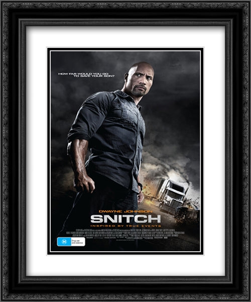 Snitch 20x24 Black Ornate Wood Framed Movie Poster with Double Matting