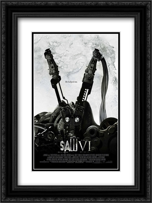 Saw VI 18x24 Black Ornate Wood Framed Movie Poster with Double Matting
