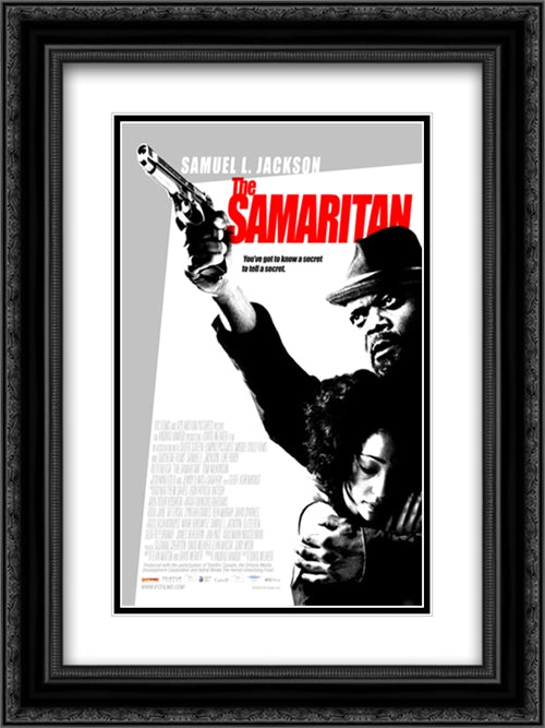 The Samaritan 18x24 Black Ornate Wood Framed Movie Poster with Double Matting