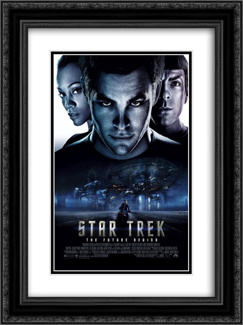 Star Trek Into Darkness 18x24 Black Ornate Wood Framed Movie Poster with Double Matting